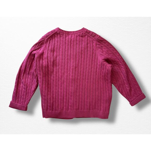 LL Bean Cable Knit Cardigan Sweater, Size 2X - Picture 4 of 9